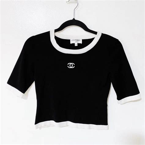 chanel black and white top|Chanel pictures black and white.